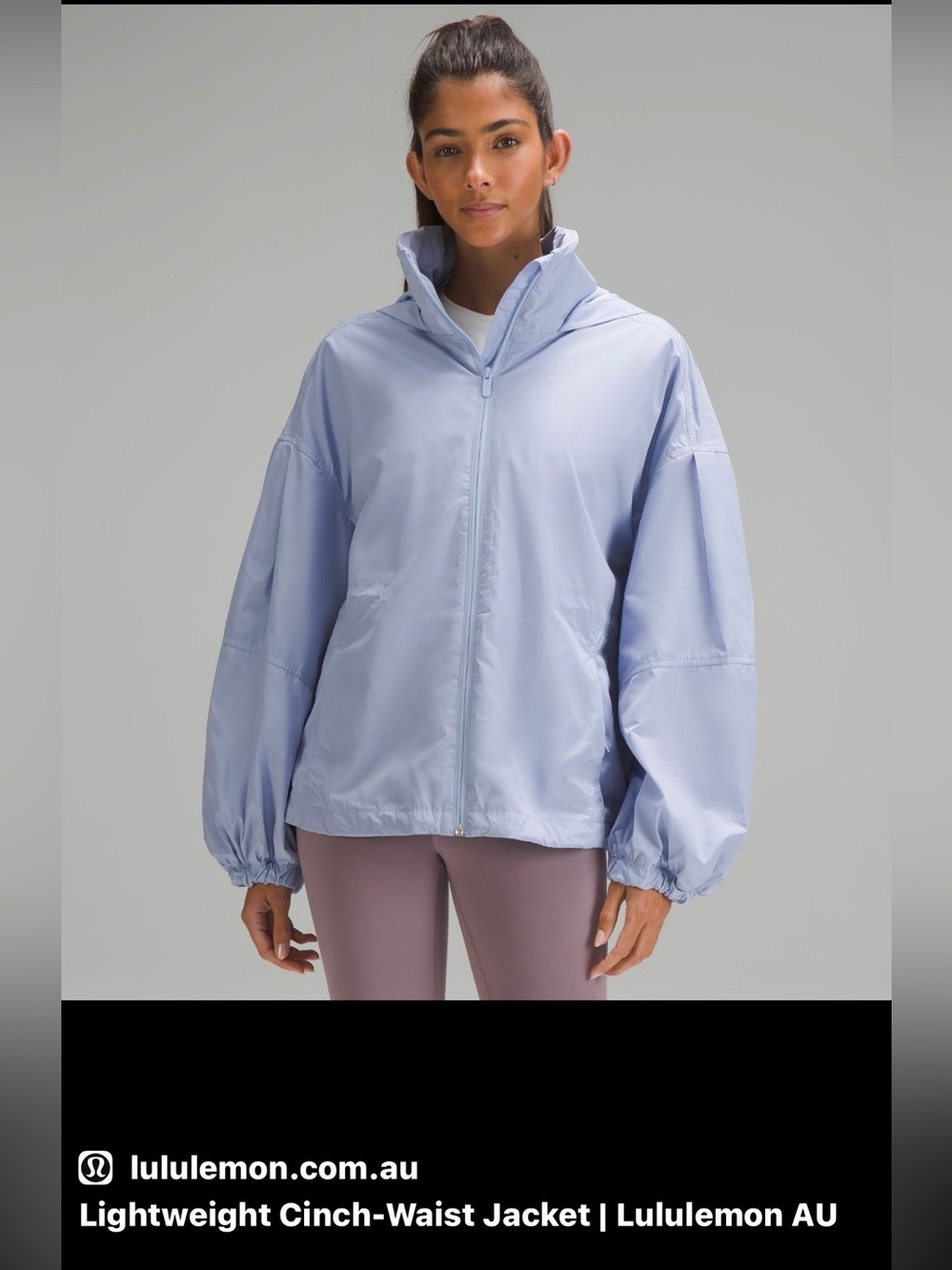 Lululemon Cinch-Waist Lightweight Jacket Size 8